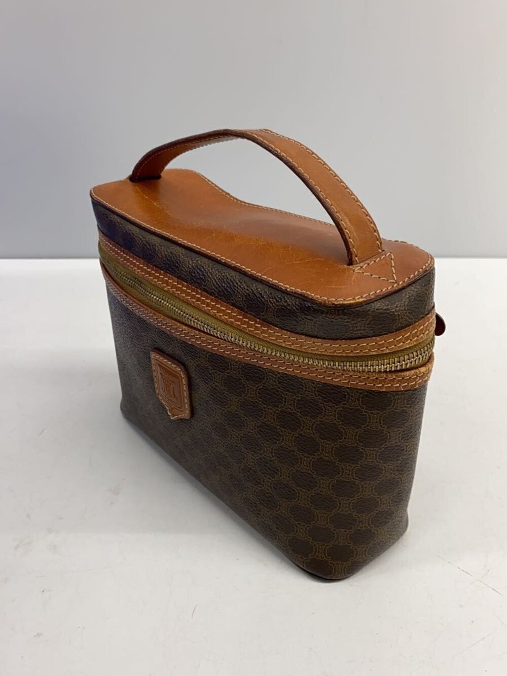 Celine Vanity Brown over All Macadam Handbag Brown